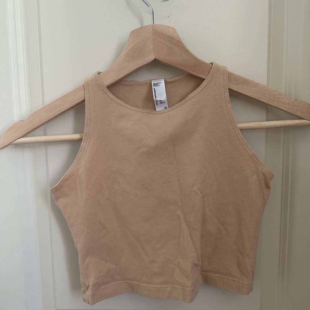 Nude high neck tank